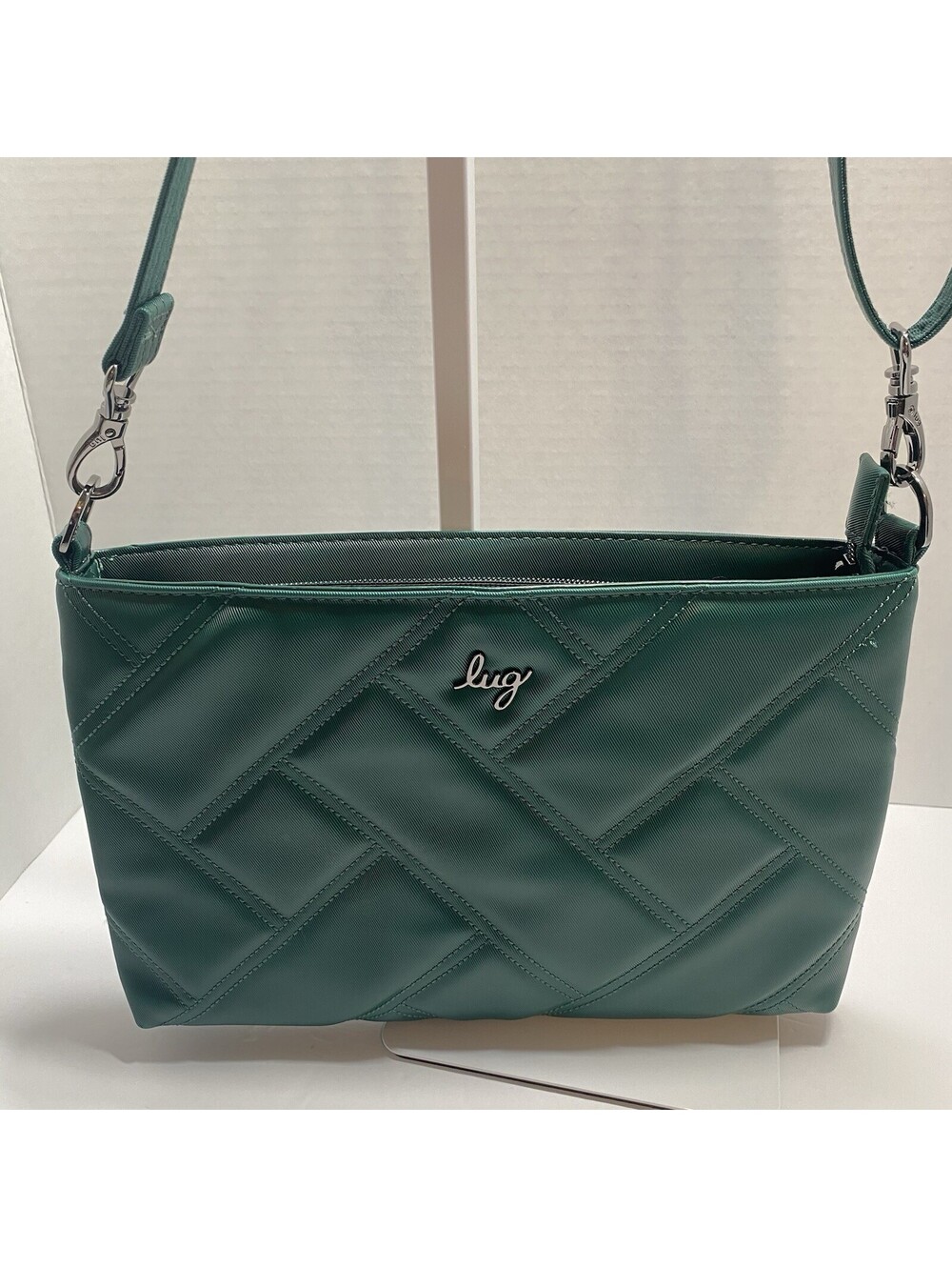 Lug Waltz Satin Luxe VL Crossbody Bag Emerald